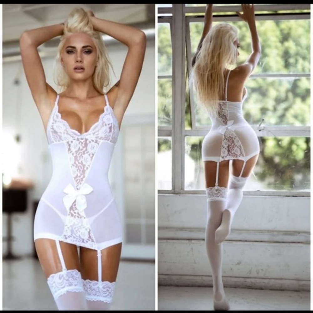 Sheer lace fishnet design